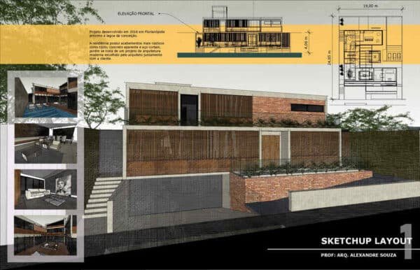 prancha de arquitetura cena externa 1