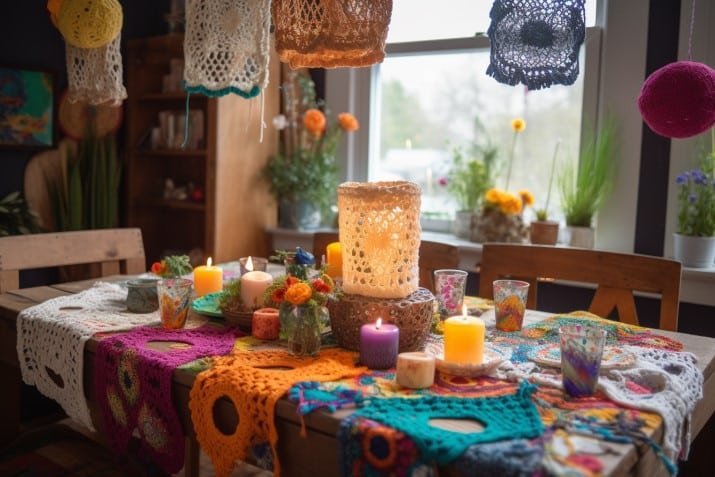 mesa estilo boho