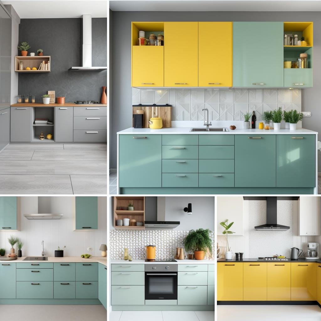 ideias de cores para o armario da cozinha