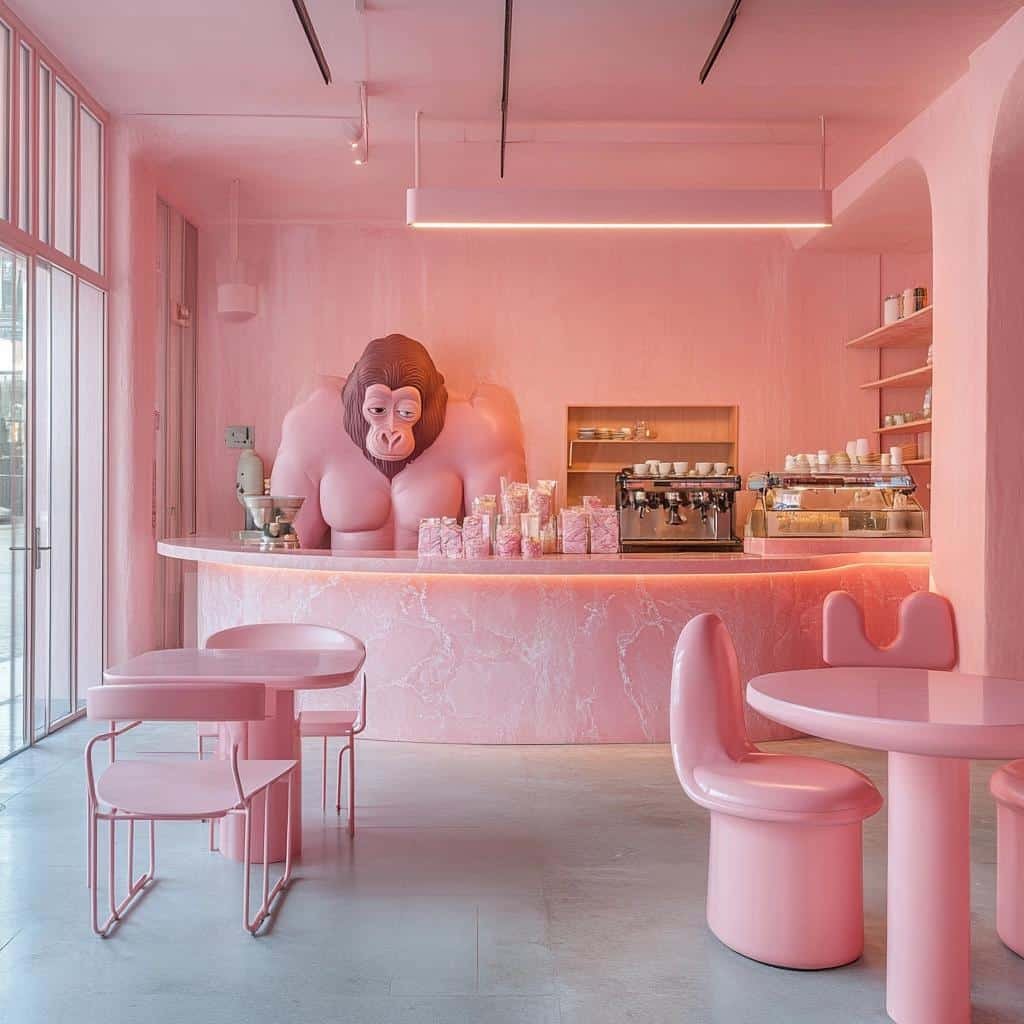 Projeto Monocromático em Rosa: Estilo e Integração no Pink Gorilla