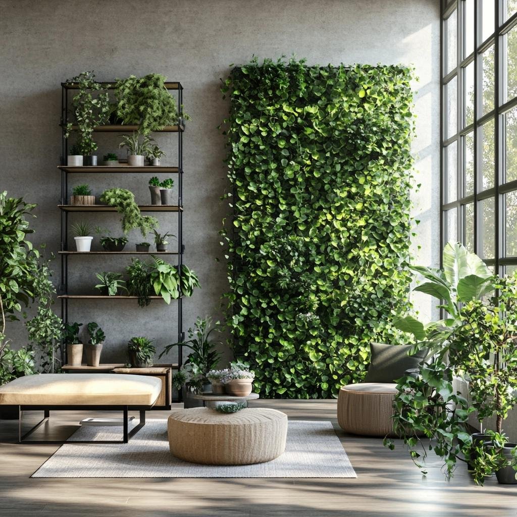 Decoração com Plantas Artificiais para Sala