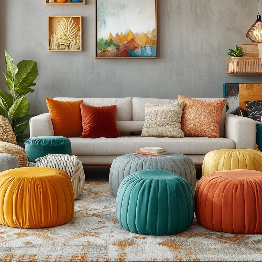 Puffs Decorativos: 8 Modelos para Trazer Conforto e Estilo à Sala