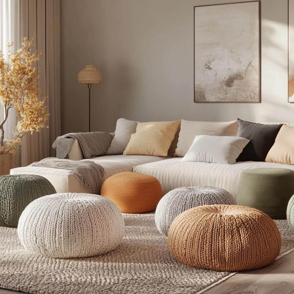 Puffs Decorativos: 8 Modelos para Trazer Conforto e Estilo à Sala