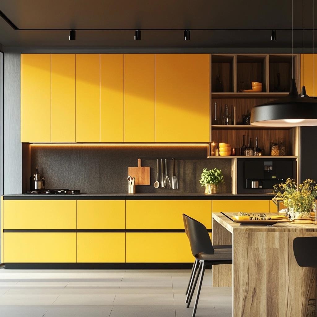 Inspire-se com Armários de Cozinha Amarelo