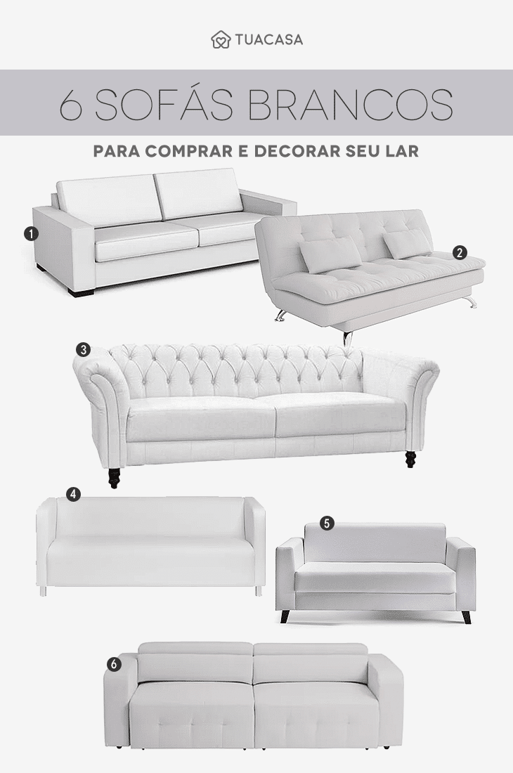 Sofá branco: Ideias elegantes para decorar sua casa