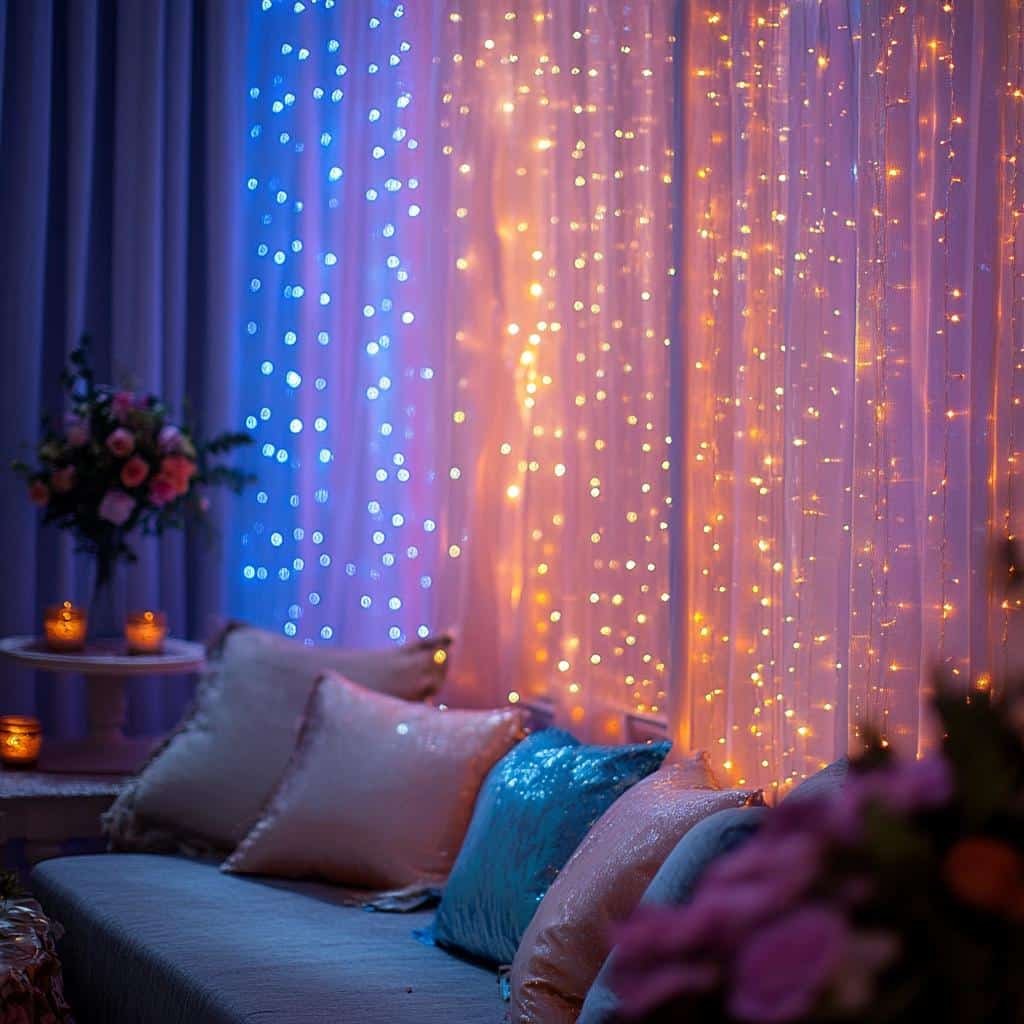 Inspire-se com Ideias de Cortinas de LED para sua Decoração