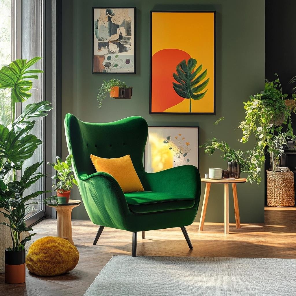 Inspirações de Poltronas Verdes para Decorar o Seu Lar