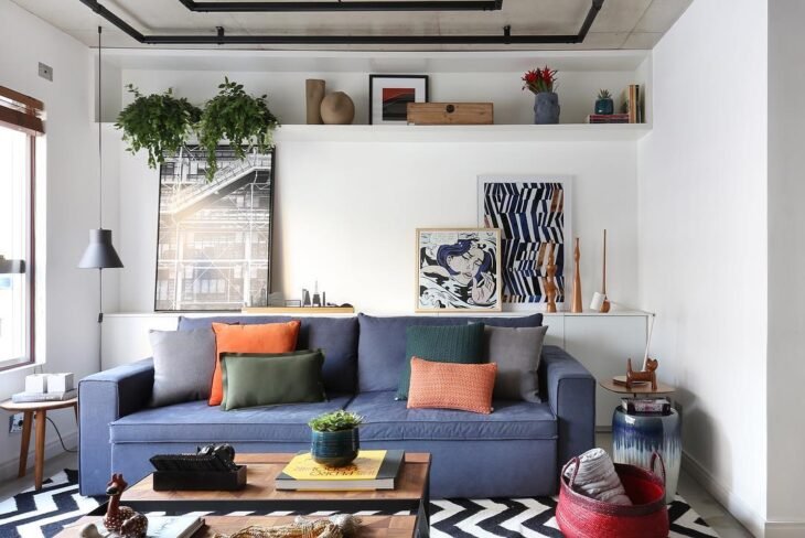 Sofá Azul: Ideias e Inspirações para Sua Decoração