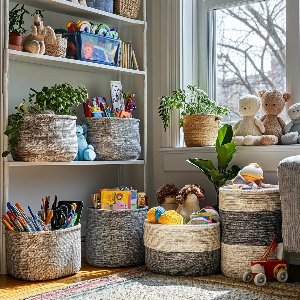 Cestos de Tecido para Organização: 7 Maneiras de Manter a Sala Organizada