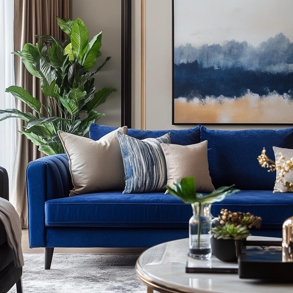 Sofá Azul: Ideias e Inspirações para Sua Decoração