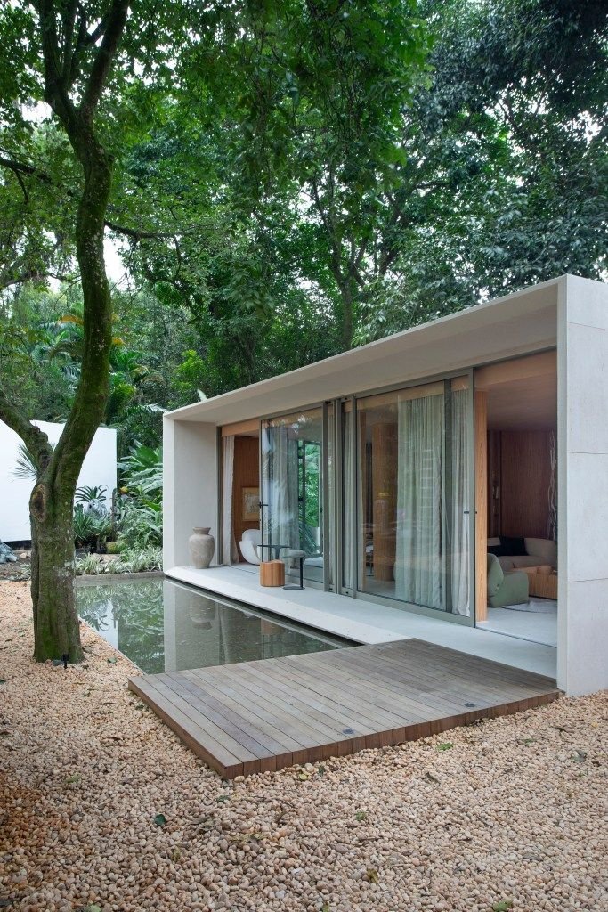 casas modernas integradas natureza